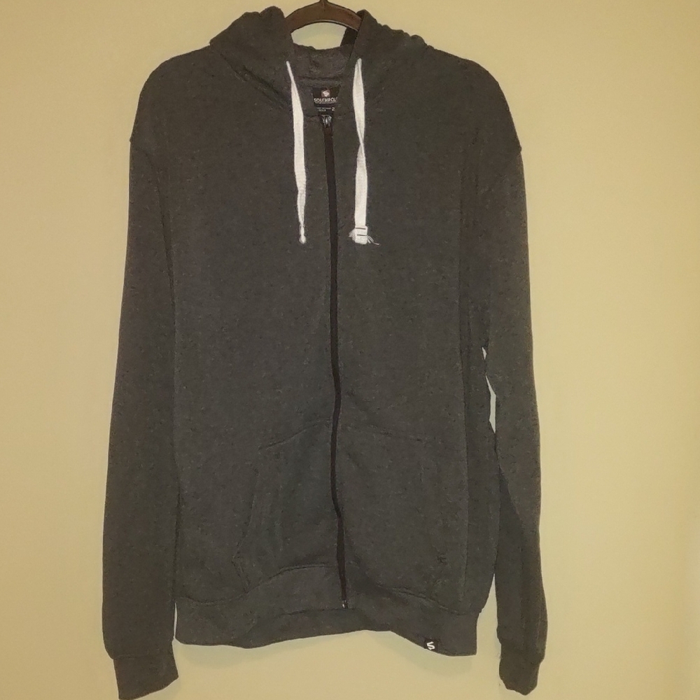 South Pole Men's Dark Gray Zip-Up Hoodie